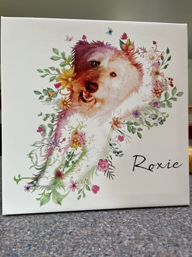 Customer photo review of Flowerpup Custom Pet Portrait