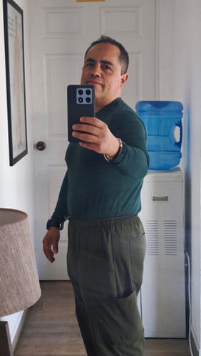 Customer photo review of Playera de Bambú Manga Larga Hombre