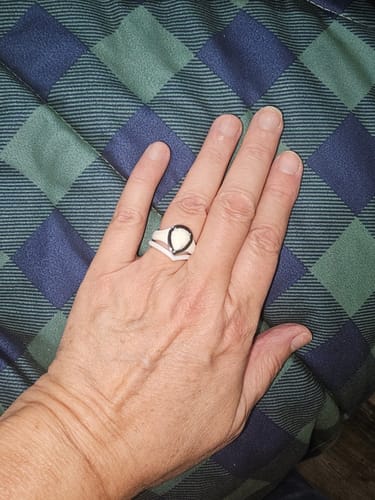 Sonya G. review of Rinfit Silicone Rings for Women - New Metal-Framed with Stackable - Silicone Diamond Rings Wedding Bands Women image 1 out of 1