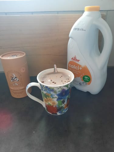 Customer photo review of Chocolate Bone Broth Powder