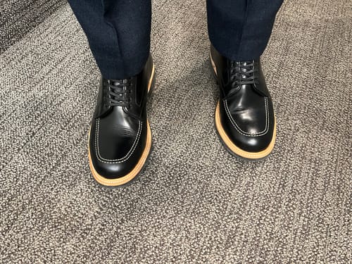 Customer photo review of Indiana Jones MocToe Boot -luosjiet®boots - Black OTA Cowhide