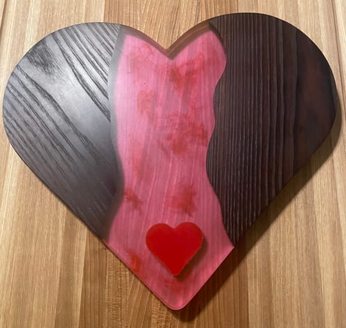 Customer photo review of 12.5x11.0x1" Heart Serving Board Silicone Mold