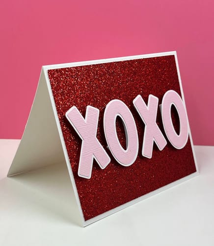 Customer photo review of Red Glitter Card Stock - 10 Pack 12/12