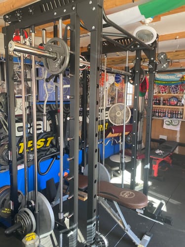 Customer photo review of RitFit M1 Multi-Functional Smith Machine 2.0 with Cable Crossover System and Squat Rack for Home Gym