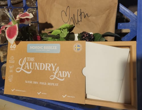 Customer photo review of Nordic Breeze Scented Laundry Sheets
