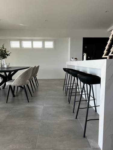 Customer photo review of Zac Leatherette Kitchen Bar Stool in Black
