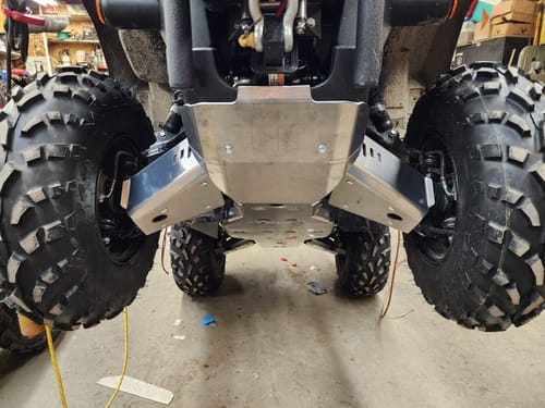 Customer photo review of Aluminum Central Skid Plates for Suzuki King Quad 500/750