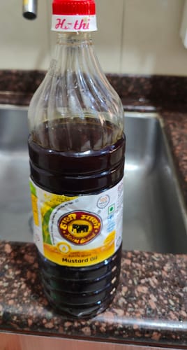 Customer photo review of Elephant Brand Hathi Marka Kacchi Ghani Mustard Oil