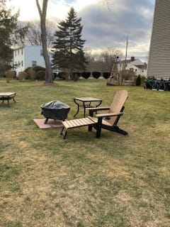 Customer photo review of DURAWEATHER POLY® Folding Adirondack Chair with Built in Footrest & Cup/Wine Holders King Size