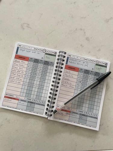 Customer photo review of Gym Diary - Workout Log - Male Silhouette Black