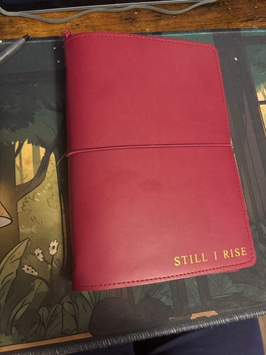 Customer photo review of Refillable Notebook Folio - Salty Plum