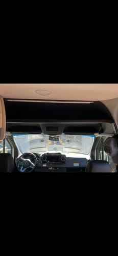 Customer photo review of Sprinter Van Headliner Shelf, Aluminum