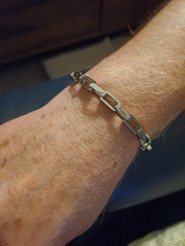 Customer photo review of Men’s Personalised Legacy Bracelet