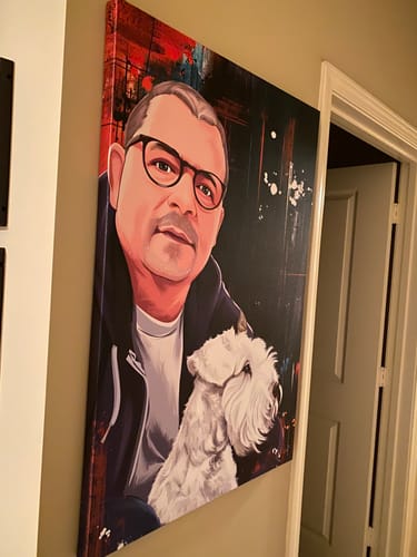 Customer photo review of Custom Pet Portrait - Abstract Style