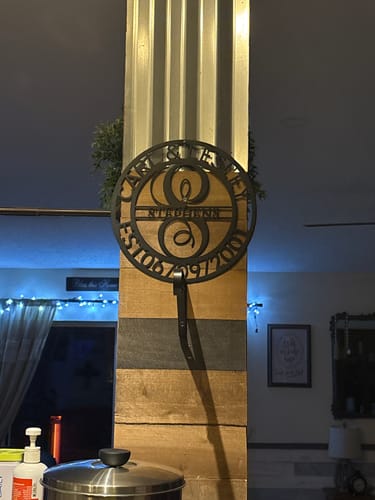 Customer photo review of Elaborate Name - Steel Sign