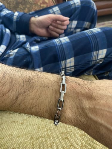 Customer photo review of Men’s Personalised Legacy Bracelet