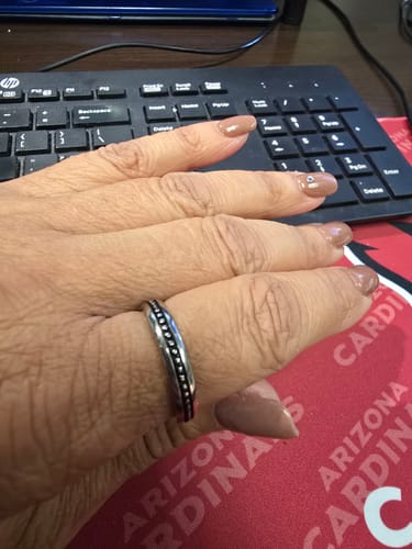 Customer photo review of 4mm Textured Band