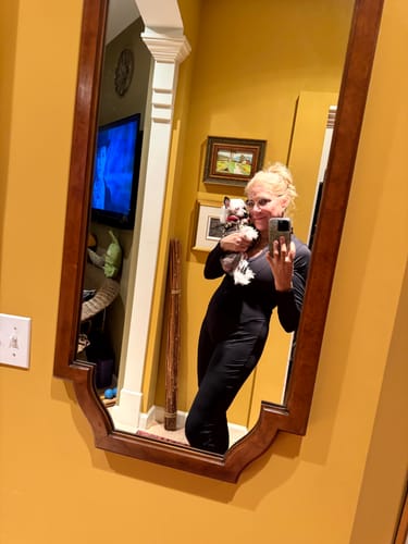 Customer photo review of Shapewear Butt Lift Flare Leg Strappy Jumpsuit