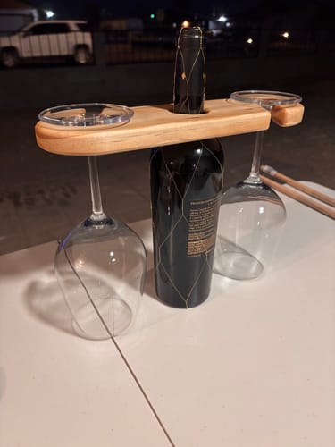 Customer photo review of 11x4" Wine Caddy 1 Acrylic Router Template