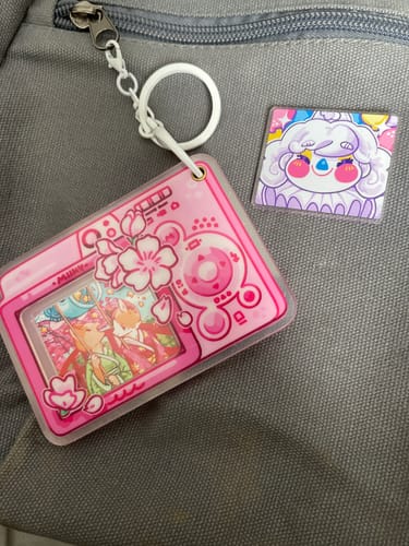 Customer photo review of PREORDER! Cherry Blossom Camera Keychain Picture Frame