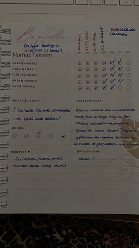 Customer photo review of İbadet Rehberi İslami Planlayıcı Çiçek Desenli Kapak