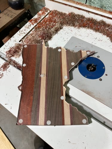 Customer photo review of High Performance Template Router Bit - 1/4" Spiral Down Cut Flush Trim Bit
