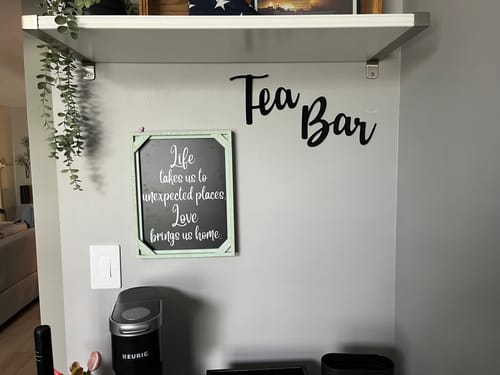 Customer photo review of Custom Metal Words, Text, Metal Sign, Personalized Metal Wall Decor, Housewarming Gift