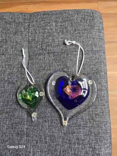 Customer photo review of May Birthstone Small Heart- Emerald