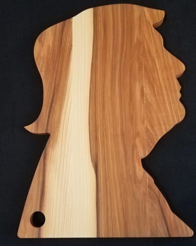 Customer photo review of 15.75x11.2" Donald Trump Trumpcuterie Board Acrylic Router Template