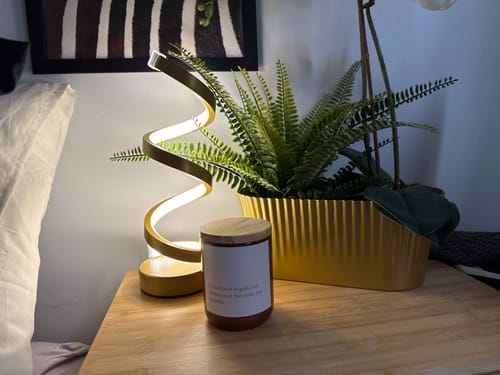 Customer photo review of Heartfelt Quote Candle - sunshine