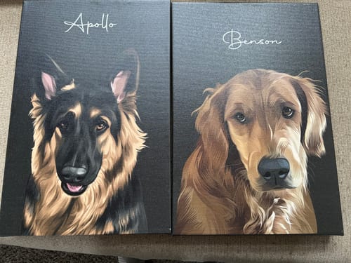 Customer photo review of Pet Art Canvas Wrap