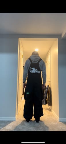 Customer photo review of Men Unique Baggy Snowboard Bibs Trousers One-piece Ski Overalls Pants