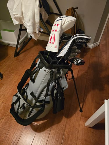 Customer photo review of LUX 9.5" 14-Way Hybrid Stand Bag: Fossil