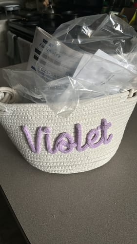 Katelynn C. review of Baby Knits™ Personalized Knitted Basket image 1 out of 1