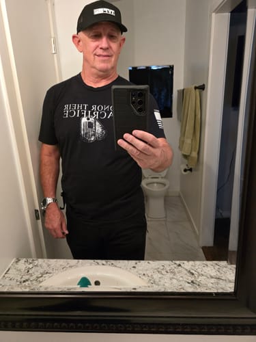 Customer photo review of Forever and Always: 9/11 Tribute Tee