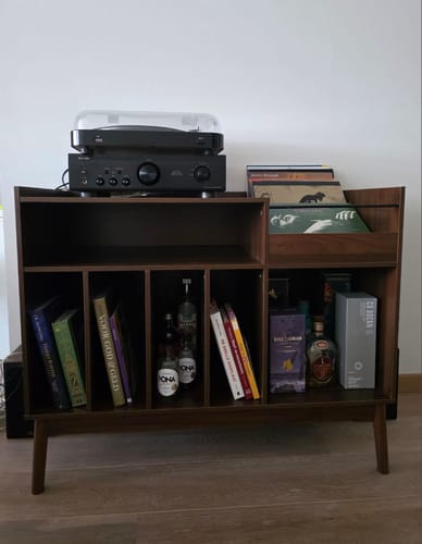 undefined review of sweeek - Opbergmeubel met houtdecor, L 100 x B 48 x H 81,5cm image 1 out of 1