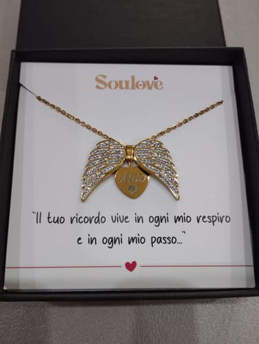 Customer photo review of Collana Angelo mio l'originale ✦ Incidi il nome del tuo Angelo