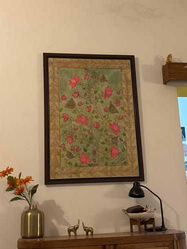 Customer photo review of Madhubani Motifs Flower Vintage III, Madhubani Art