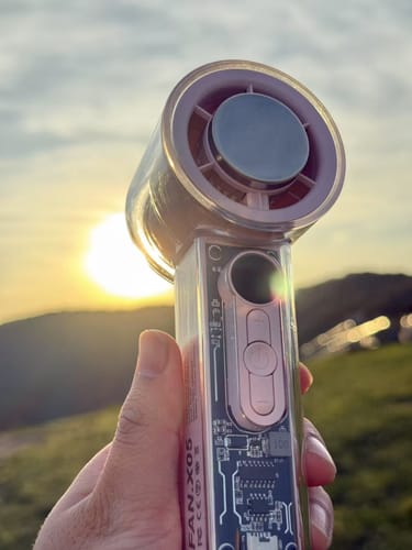Customer photo review of ClearFlow Turbo Cooling Fan with Transparent Design