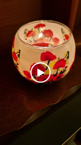 Mr review of Classic Poppy Glass Candle Holder image 1 out of 1