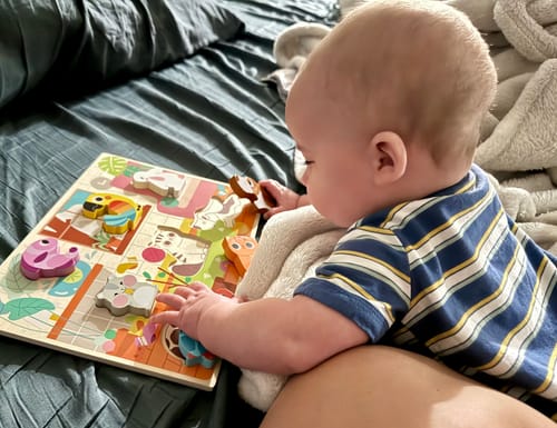 Customer photo review of Curated Monthly Baby Box