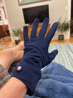 Customer photo review of Toasty Touch® Ultra Thin Heated Gloves