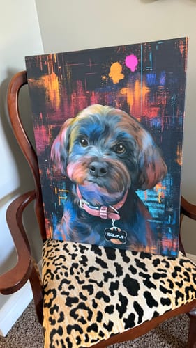 Customer photo review of Custom Pet Portrait - Abstract Style