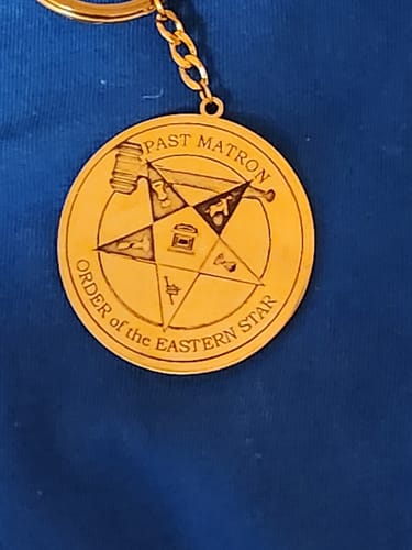 Customer photo review of Custom Photo Engraved Keychain