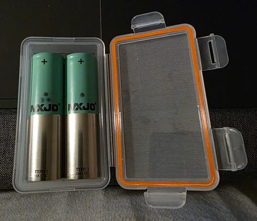 Customer photo review of Waterproof 18650 Battery Case (2 Cells) - Clear