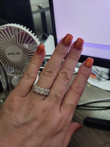 Customer photo review of 5-Stone CZ Band in Sterling Silver