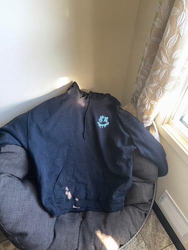 Customer photo review of 3D Smiley Drip Hoodie
