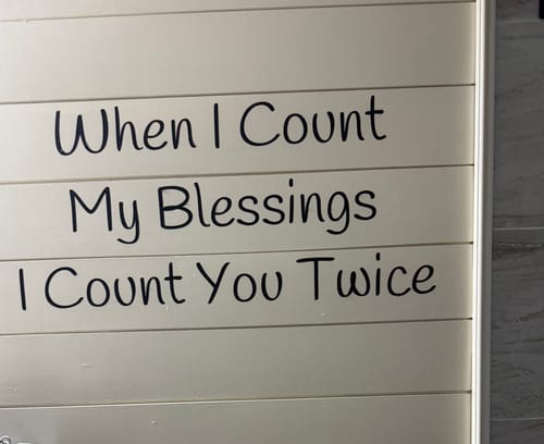 Customer photo review of Custom Wall Quote Vinyl Decal