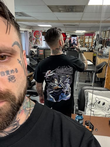 Customer photo review of Demon Slayer 'Iguro' T-Shirt