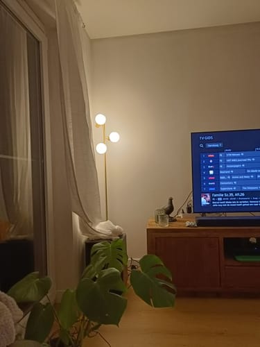 undefined review of QAZQA Vloerlamp goud met opaal glas 3-lichts verstelbaar - Anouk image 1 out of 1